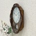Rhythm (Japan) - 14 "Inch Height Comfort Swing Pendulum Wooden Wall Clock- 36x58x11Cm (Silent Movement, Silent Silky Brown Wooden Case)